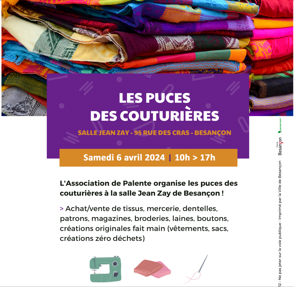 LES PUCES DES COUTURIERES Samedi 6 Avril 10h 17h Association De